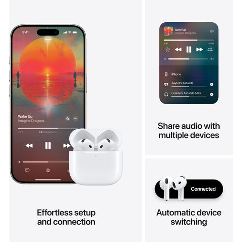 Apple AirPods Noise-Canceling Earbuds with Wireless USB-C Charging Case (4th Generation)